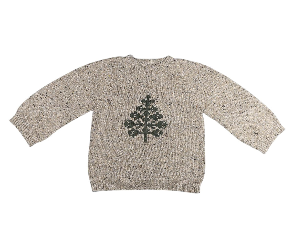 Strickpullover, Gr. 3-4 Jahre - Baum