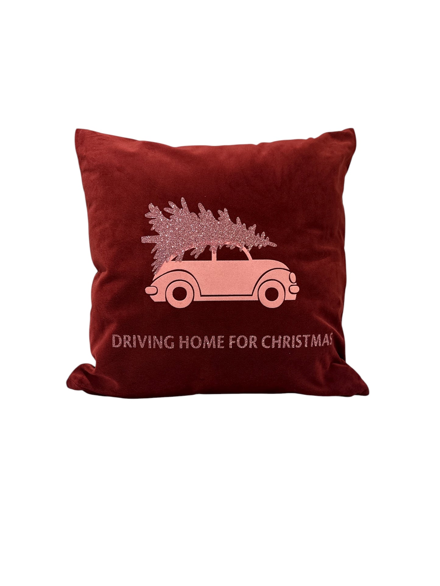 Samtkissen Driving Home For Christmas