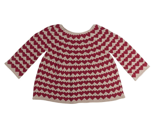 Strickpullover, Gr. 5-6 Jahre - Herz