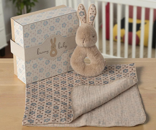 Kaninchen Rassel Set - Creme Pfirsich