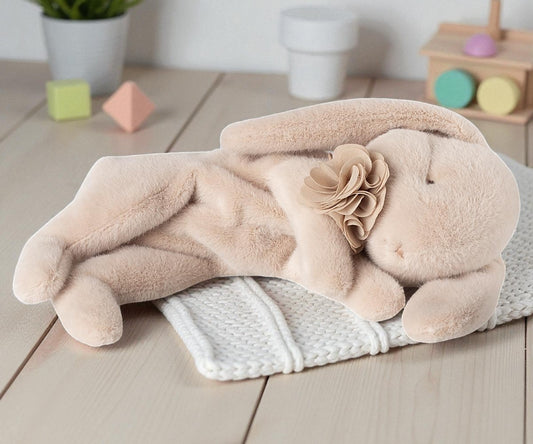Schlafender Plüsch Hase, Klein - Powder