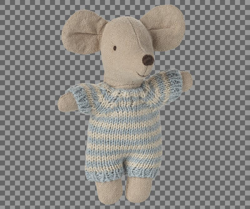 Baby Maus in Tragetasche - Blau