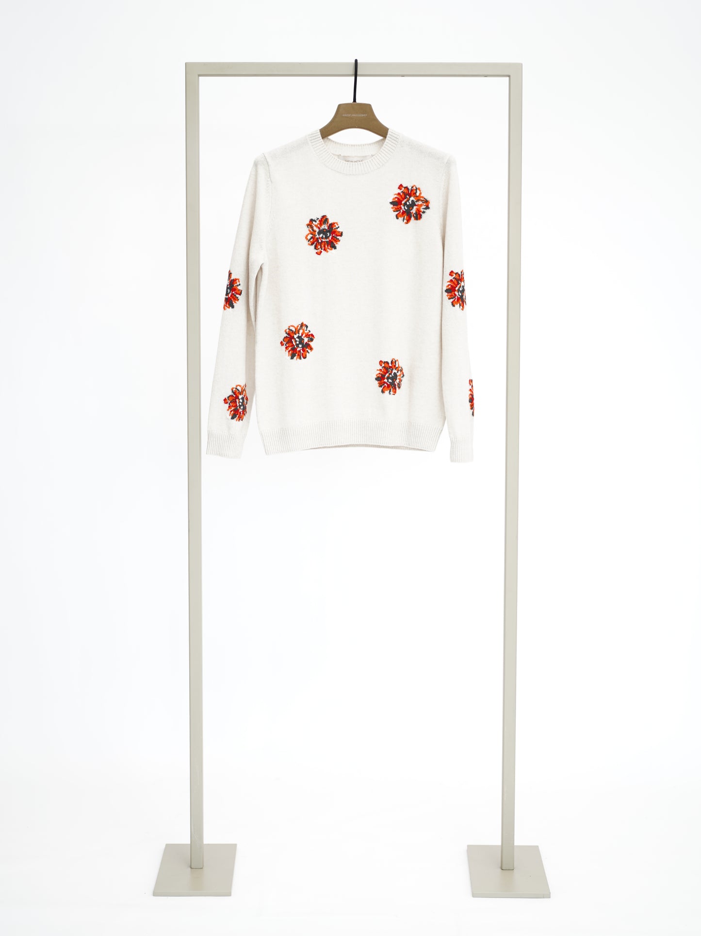 Pullover mit Blumenmuster limestone multi (helles Beige mit rot/orangen Blumen)