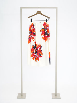 Weiter Rock mit großem Blumendruck kumquats multi (Rottöne)