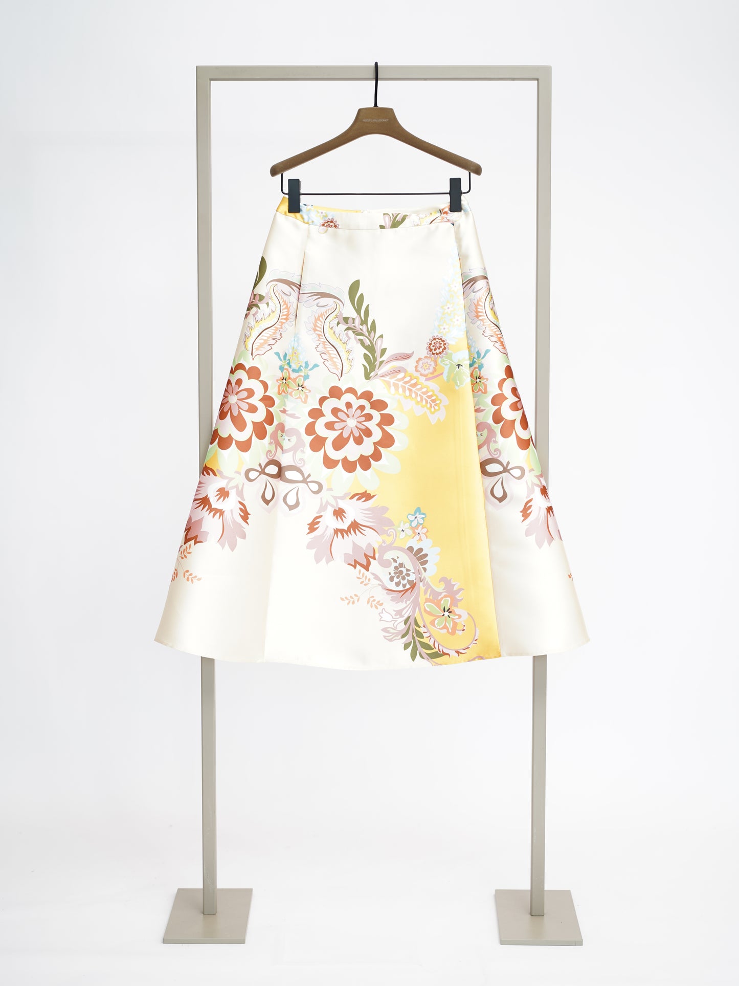 Glockenrock mit floralem Allover-Print / yellow multi