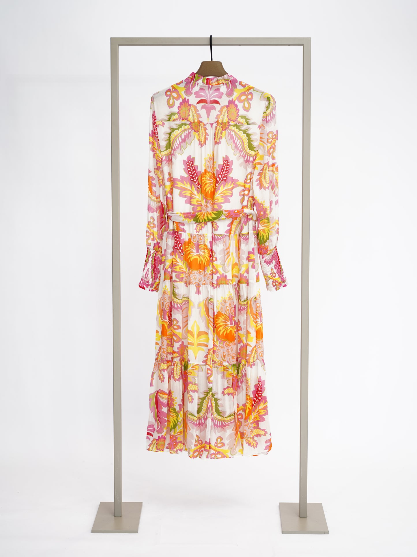 Langes Kleid pink buttercup multi ( weißgrundig mit pink/gelb/grün/orangem Muster)