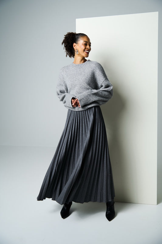 Faltenrock metal (grau)