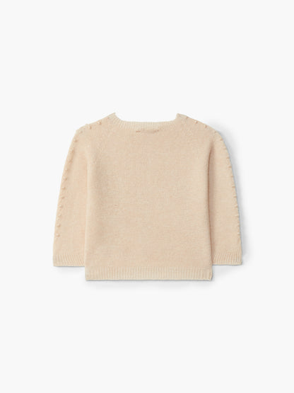 Strickjacke mit Perlmuttknöpfen und eingestricktem Muster - Strickjacke Serenity