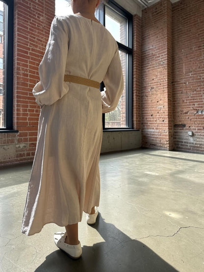 Leinenkleid Terra (dunkler Sand)