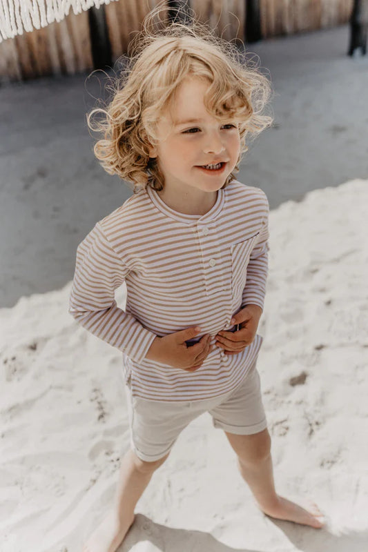 Gestreiftes Shirt mit Brusttasche