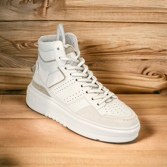 Sneaker high "Turn" weiß mit sand