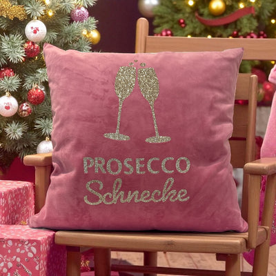 Samtkissen "Prosecco Schnecke"