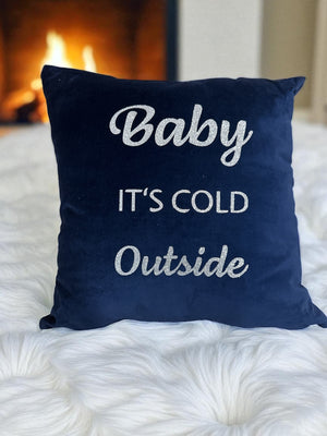 Samtkissen Baby it's cold outside