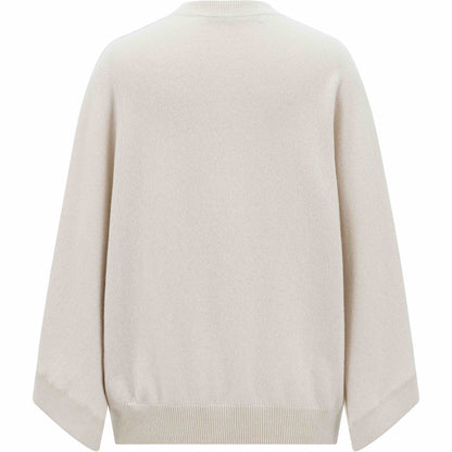 Poncho-Pullover mit Fledermausärmeln limestone