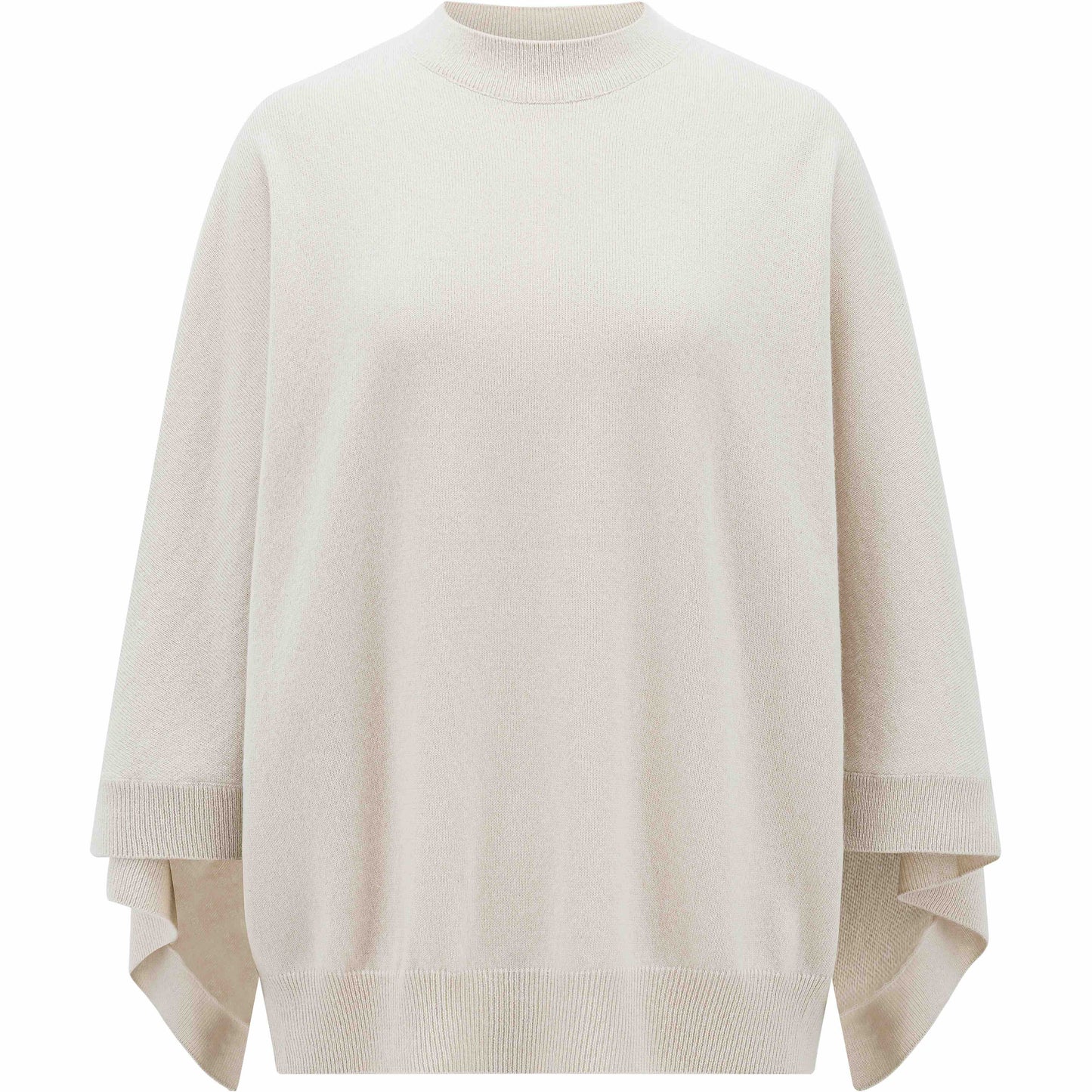 Poncho-Pullover mit Fledermausärmeln limestone