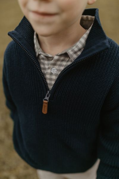 Strickpullover mit Reißverschluss