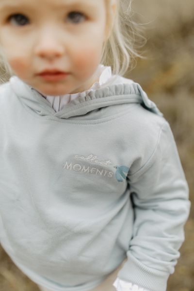 Oversized Hoodie "collect moments" hellblau