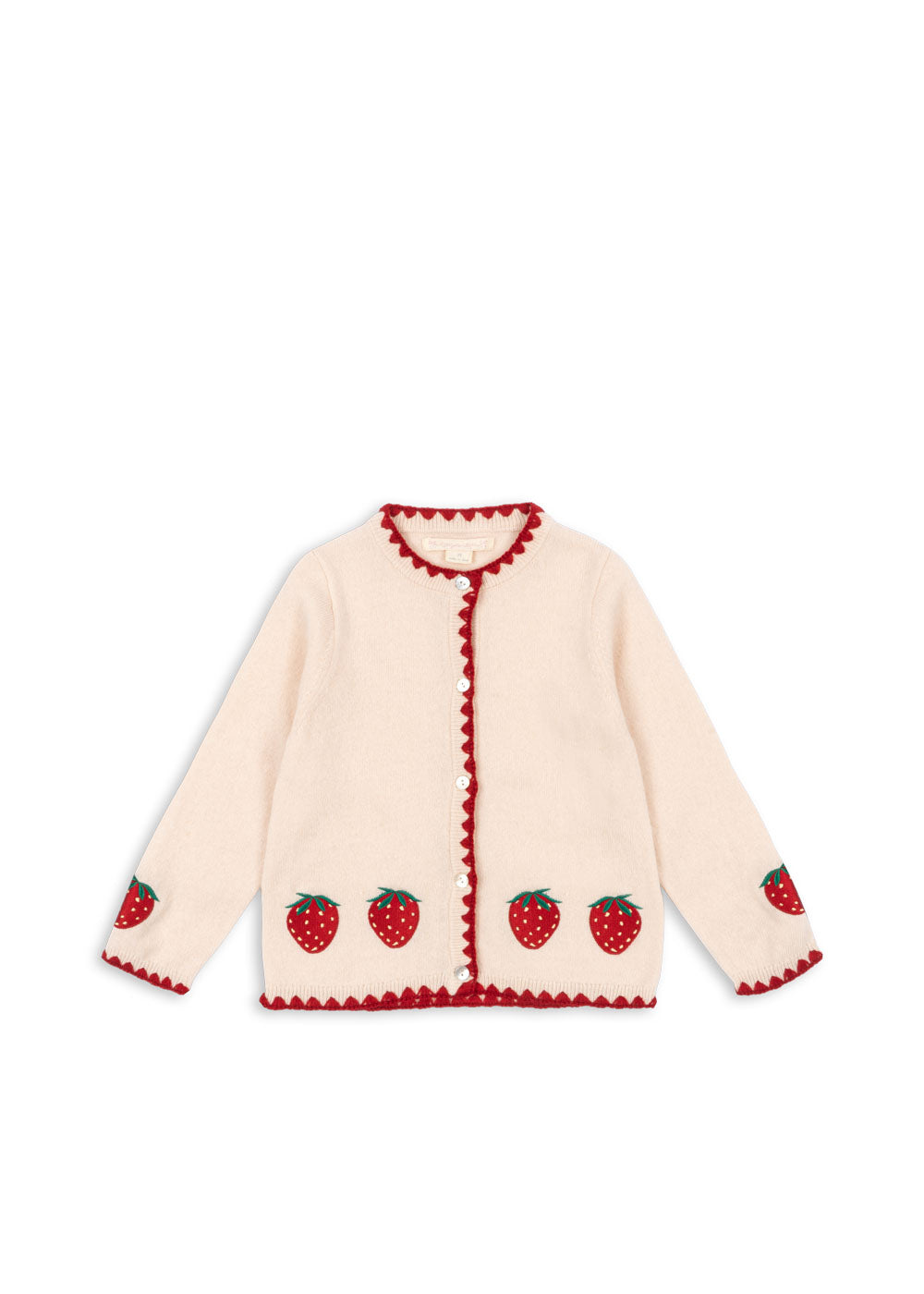 Strickjacke mit aufgestickten Erdbeeren - Collette Cardigan