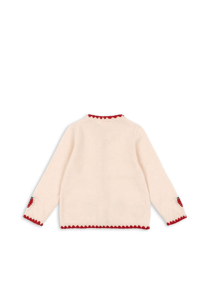Strickjacke mit aufgestickten Erdbeeren - Collette Cardigan