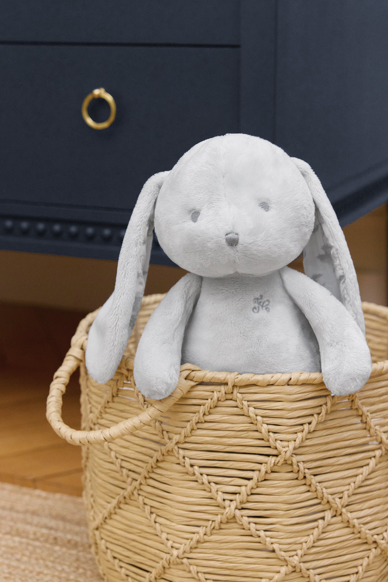 Schmusetuch Augustin der Hase grau