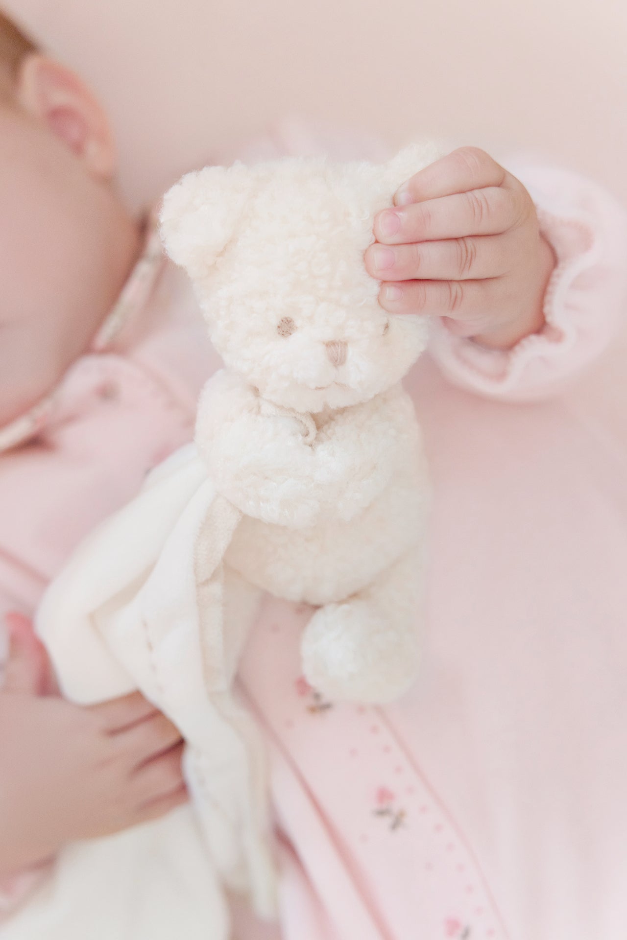 Schnuffeltuch mit weißem Teddy