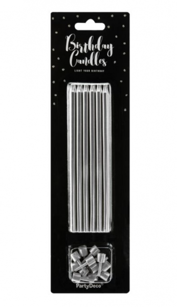 Tortenkerzen silber