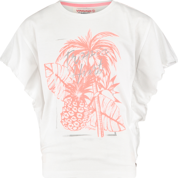 Mädchen T-Shirt Halina Real White