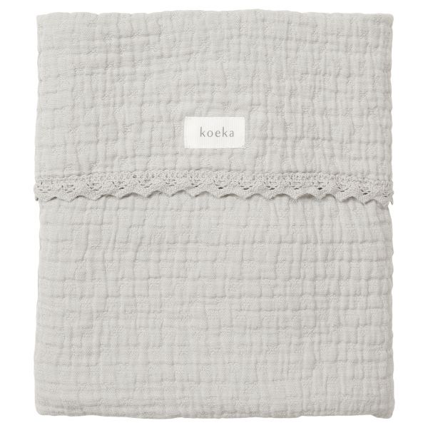 Babydecke Lace Elba grey wave