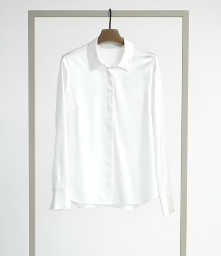 Seidenbluse weiß