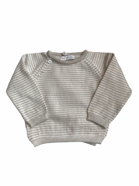 Pullover gestreift naturfarben
