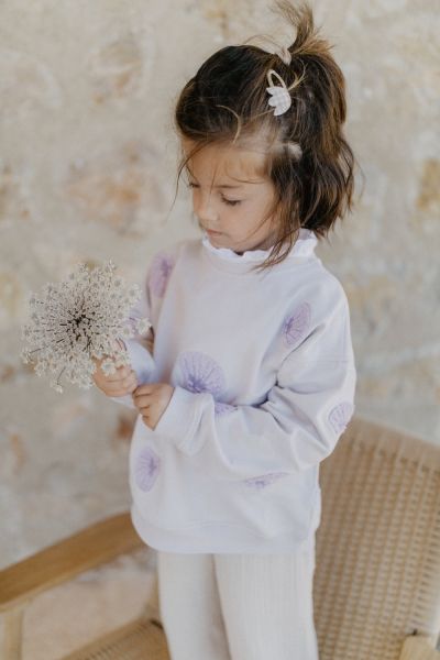 Oversized Sweatshirt mit Muschel Applikation
