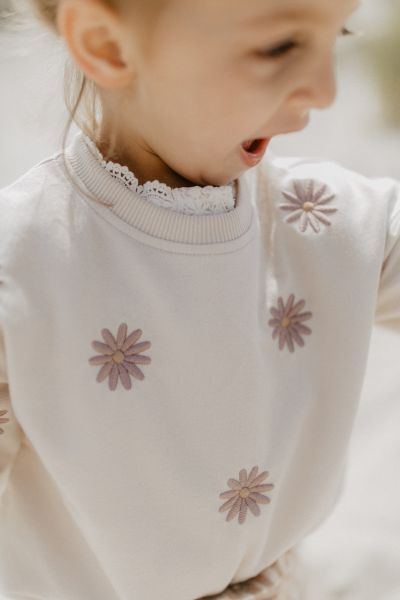 Sweatshirt mit Blumenstickerei