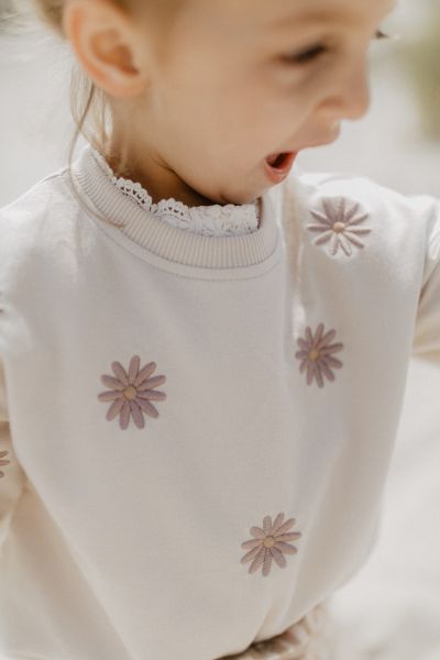 Sweatshirt mit Blumenstickerei